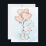 Invitation Rabbit Design | Cute Bunny Lovers | Kid Birthday<br><div class="desc">Beautiful Design is perfect for birthday, party and can be used to add a splash of color to all of your gifts. Also great for Showers, Weddings, Events, and any of your other seasonal gifting needs. Gift for family and friends on Birthday, Christmas, Thanksgiving, Halloween, Valentine's Day, Mother's Day or...</div>
