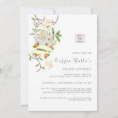 Invitation Rabbit et oeufs floraux Pâques Vibe Ouverture de l (Devant)