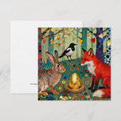 Invitation Rabbit, Magpie, Fox and “The Golden Goose Egg” (Devant / Derrière)