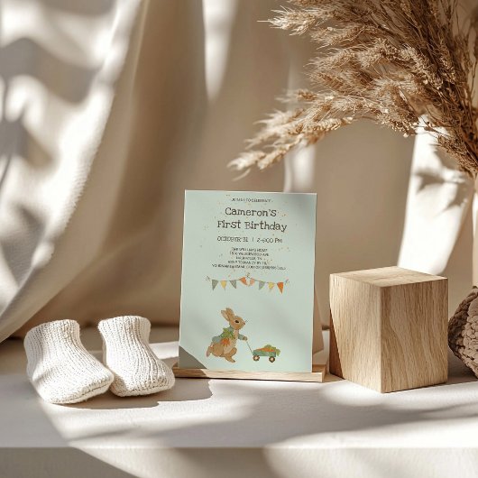 Invitation Rabbit Peter automne Anniversaire de enfant Invita