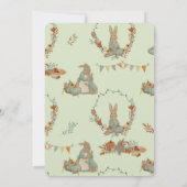 Invitation Rabbit Peter automne Anniversaire de enfant Invita (Dos)