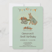 Invitation Rabbit Peter automne Anniversaire de enfant Invita (Devant)