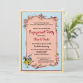 Invitation Rabbit Wonderland Fiançailles Couple's Party Invit (Debout devant)