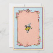 Invitation Rabbit Wonderland Fiançailles Couple's Party Invit (Dos)