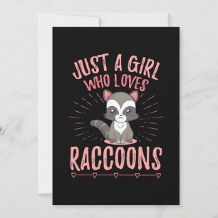 Invitation Raccoon Aime Juste Une Fille Qui Aime Le Raccoon