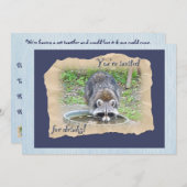 Invitation Raccoon - Vous êtes invité à boire (Devant / Derrière)