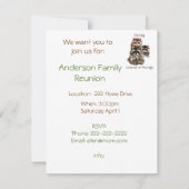 Invitation Raccos de Réunion Familiale Personnalisé Baisers F (Dos)