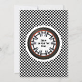 Invitation Race Car Anniversaire de fête avec Bleu Hot Rod (Dos)