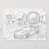 Invitation Race Car Anniversaire Fête Photo Design (Dos)