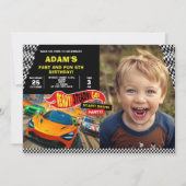 Invitation Race Car Anniversaire Fun (Devant)