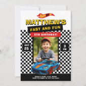 Invitation Race Car Anniversaire Fun (Devant)