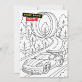 Invitation Race Car Anniversaire Fun (Dos)