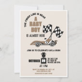 Invitation Race Car Baby shower sportif Boy (Devant)