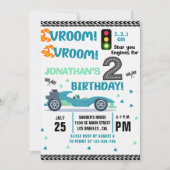 Invitation Race Car Birthday 2 - Boys Racin party (Devant)