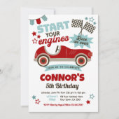 Invitation Race Car Fête à thème (Devant)