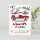 Invitation Race Car Fête à thème (Debout devant)