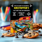 Invitation Race Car fête d'anniversaire