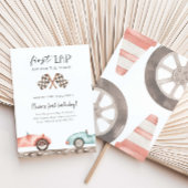 Invitation Race Car First Lap Around The Track Birthday