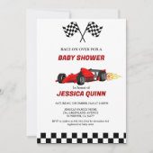 Invitation Race Car garçon Baby shower (Devant)