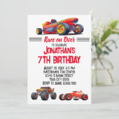 Invitation Race Car Monster Camion Voitures Course Anniversai (Debout devant)