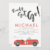 INVITATION RACE CAR PARTY (Devant / Derrière)