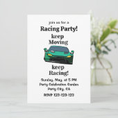 Invitation Race Car Racer Racer Party (Debout devant)