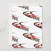 Invitation Race Car Thématique 1er anniversaire Fête Invitati (Dos)