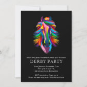 Invitation Racehorse de couleur Derby Party (Devant)