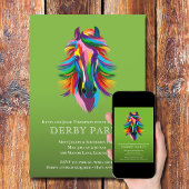 Invitation Racehorse de couleur Derby Party