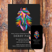 Invitation Racehorse de couleur Derby Party