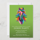 Invitation Racehorse de couleur Derby Party (Devant)