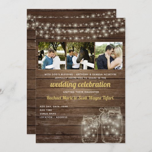 Invitation Rachel - Modification du client (Devant / Derrière)