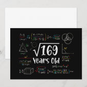 Invitation Racine carré de 169 13e anniversaire 13 ans Cadeau (Devant / Derrière)