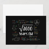 Invitation Racine carré de 3600 60e anniversaire 60 ans Cadea (Devant / Derrière)