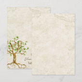 Invitation Racines d'arbre tourbillonnantes Parchemin Vieilli (Devant / Derrière)