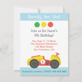 Invitation Racing Birthday Theme Party (Devant)