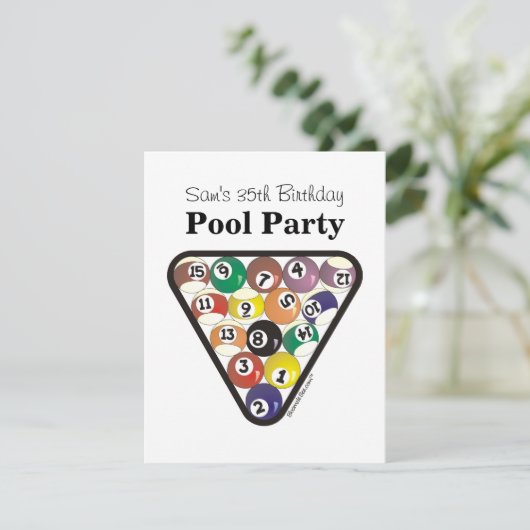 Invitation Rack Ball de la piscine (Debout devant)