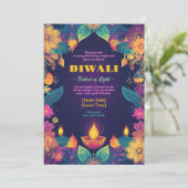 Invitation Radiance vibrante de Diwali (Debout devant)