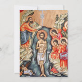 Invitation Radiant Pastel Spring Flowers Orthodox Baptism     (Dos)