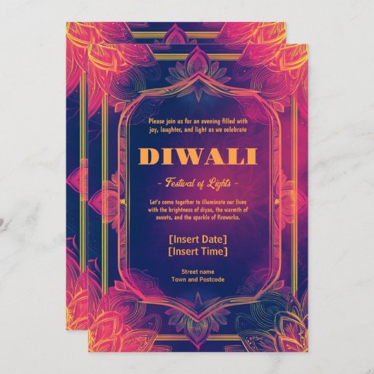 Invitation Radiant Reverie (Devant / Derrière)