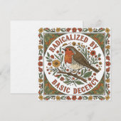 Invitation Radicalized by Basic Decency Bird Illustration  (Devant / Derrière)