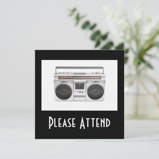 Invitation Radio Boxbox Old School (Debout devant)