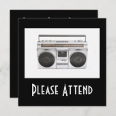 Invitation Radio Boxbox Old School (Devant / Derrière)