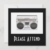 Invitation Radio Boxbox Old School (Devant)