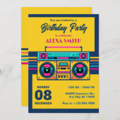 Invitation Radio de musique rétro  (Devant / Derrière)