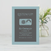 Invitation radio vintage (Debout devant)