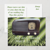Invitation Radio Vintage-personnaliser (Devant / Derrière)