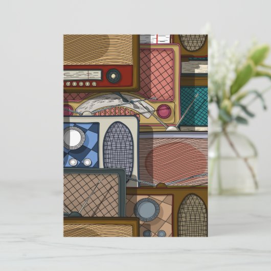 Invitation Radios vintages (Debout devant)