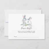 Invitation Raffin de couche de Baby shower de lapin (Devant)