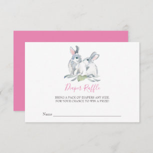 Invitation Raffin de couche de Baby shower de lapin